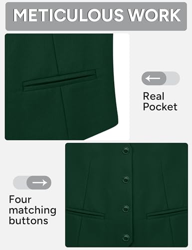Image of Boy's 4 Button Formal Suit Vest with Tie