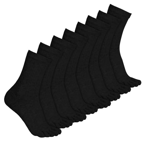 Image of Bencailor 4 /12Pairs Women Toe Sock Five Toe Sock