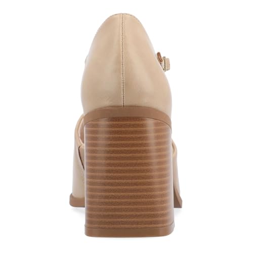 YDN Women Ankle Strap Pumps Buckle D’Orsay Chunky High Heels Square Toe Shoes Party Dating Prom Size 4-16 US3