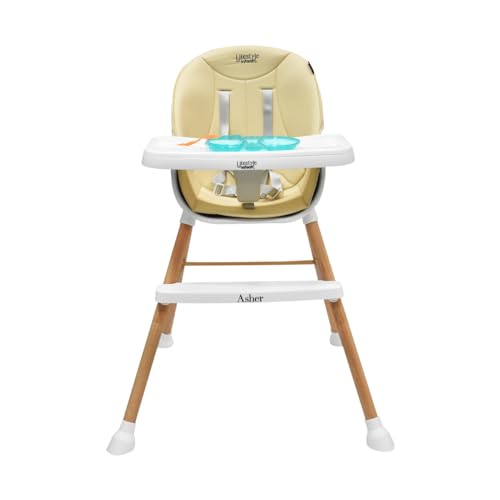 Silla Alta Infanti Incluye Utensilios | Silla para Bebe Alta - ASHER Arena | Silla Regulable con Charola Ajustable y Asiento Booster - Cosas de Bebes de 6 meses...