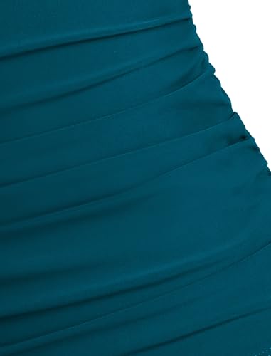 Image of ZAFUL Womens Tankini Swimsuits V Neck Push Up Swim Top Color Block Tummy Control High Waisted Bathing Suits Swim Bottom