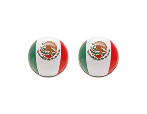 Tapones de válvula Lowrider con bandera de México miniatura 1