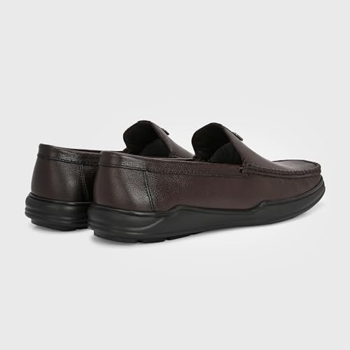 Image of Blue Leather by Centrino Genuine Leather Men's Loafer Shoes | Slip-On with Cushioned Insole | Stylish Round Toe Moccasin for Office, Formal Wear, Business Meeting, Wedding, Party & Everyday Use(4092)
