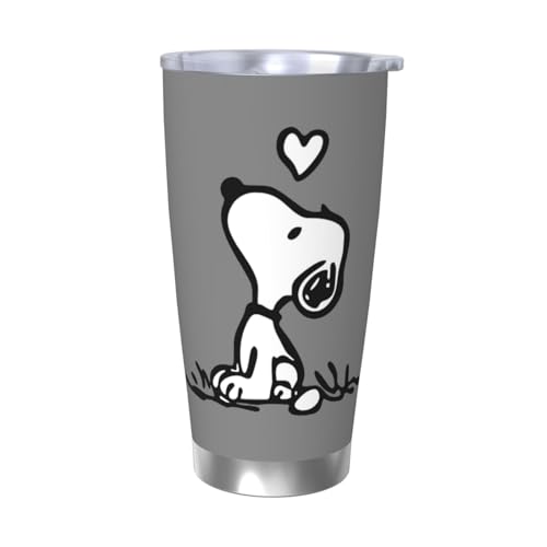 スヌーピー マグカップ コーヒーカップ コンビニカップ 保冷 保温 タンブラー ステンレス製 大容量 真空断熱マグ 蓋付き 持ち運び 直接ドリップ 車用 アニメ キャラクター グッズ かわいい プレゼント 600ml Without Straw