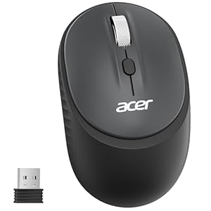 acer Bluetooth Wireless Mouse, BT5.2 & 2.4G Dual-Mode Computer Mouse, USB Receiver, Portable Cordless Mouse 3 Devices, Quiet Click, 3 Adjustable DPI Mice for Laptop, PC, Desktop, Microsoft, Windows