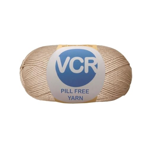 Image of VCR Dull Brown Yarn, Pill-Free Soft Knitting Yarn, 100 Grams Hank, 263 Meters Length, Low-Pill Acrylic Yarn, Soft Crosia Threads, Pack of 1, Suitable for Beanies, Caps and Gloves