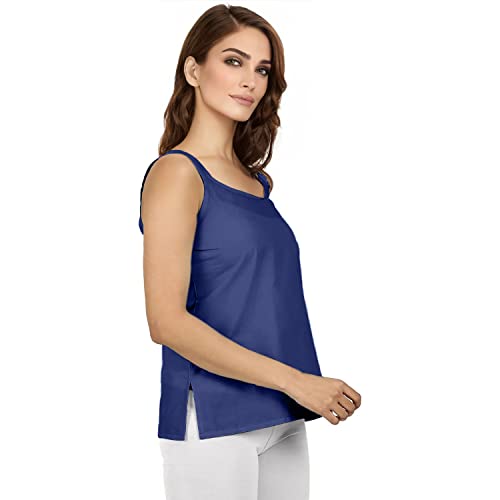 Image of Cotton Short Camisole Non-Stretchable Slip for Women | Short Kurti Slip | Short Camisole | Half-Length Lining | Waist Length Inner | Sameez | Samij(Half Slip)