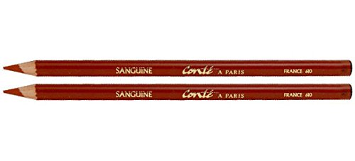 Conté à Paris Artists' Pencils Sanguine (Pack Of 2), Maroon