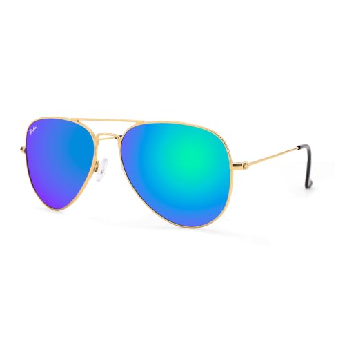 Image of Pro Acme Classic Aviator Sunglasses Polarized Metal UV400 for Women Men | 58 /62MM Lens,Anti-Glare for Driving,Eye Strain Relief,Lightweight,Leather Case