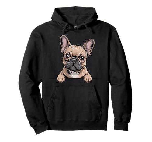Bulldog Francese Divertente Che sbircia Frenchie Pocket Puppy Dog Lover Felpa con Cappuccio