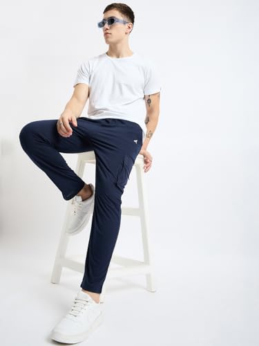 Image of Modeve Men's Cargo Style Solid Trackpant