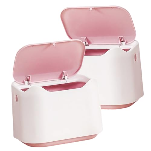 2 Canecas de basura de escritorio compactas ABOOFAN
