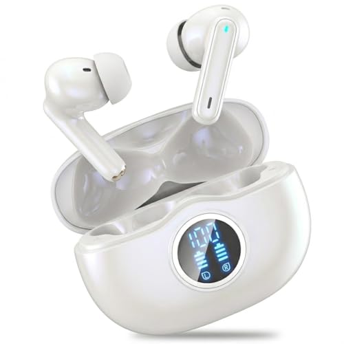 Fhumsh Wireless Earbuds, Bluetooth 5.3 Headphones HiFi Stereo 50H