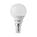 V-TAC Calda Lampadina LED con attacco E14 5.5W Mini Globo P45 con Chip Samsung Pro, 3000K Colore della Luce Bianco Naturale, Termoplastica, 1 Unità (Confezione da 1)