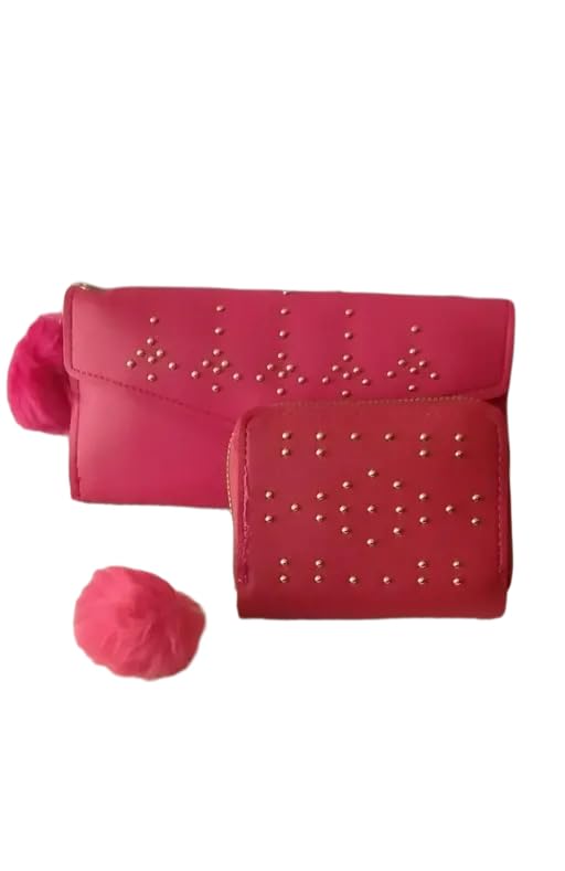 Perfect combo of long clutch wallet with small wallet for women and girls-image-48