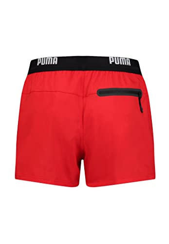 PUMA Herren Logo Short Length Swim Badebekleidung, Rot, M EU