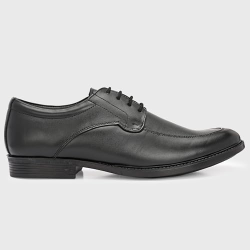 Image of Blue Leather by Centrino Genuine Leather Men's Loafer Shoes | Lightweight Lace-Up Derby Office Wear Oxford Shoe with Cushioned Insole for Meeting,Interview,Wedding, Party,College (4094)