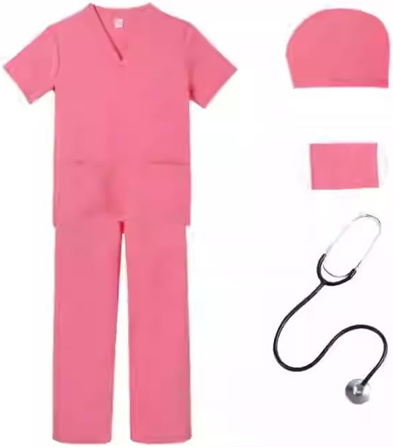 الفاخر - مجموعة زي الطبيب، طقم زي معمل طبي مكون من 7 قطع، زي ت... - view 4