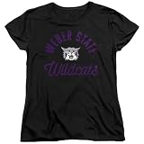 Weber State University Official Wildcats Women's T Shirt,Black, Large