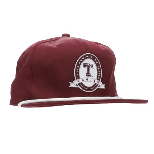 adidas Mens Texas A&M Aggies Rope Adjustable Flat Brim Cap - Red - Size OSFM