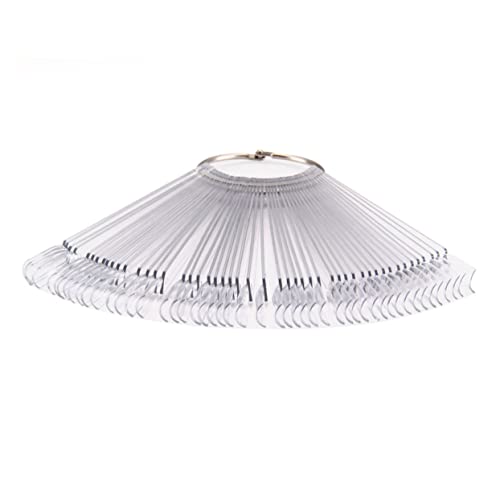 Beatifufu 50個ネイルチップディスプレイスタンド 扇型 ネイルスティック収納棚 クリア ファン型ディスプレイ スターターキット