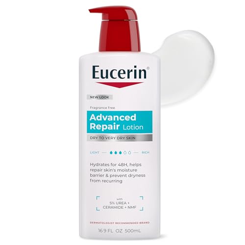 Eucerin Advanced Repair Body Lotion for Very Dry Skin, Unscented Lotion Formulated with Ceramides,...