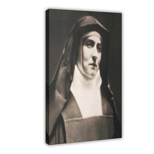 Impression portrait de Saint Edith Stein sur toile d'art avec cadre de suspension