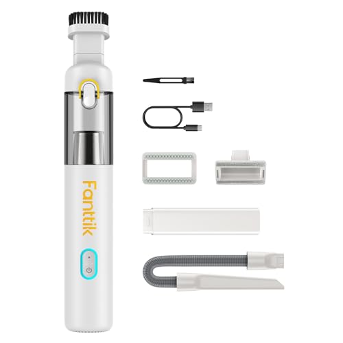 Fanttik V8 Mate Cordless Car Vacuum, 1.2LBS Ultra-Lightweight, 2-Hour Fast Charge, 30AW/12kPa, 120ml Dustcup, Up to 30 Mins Runtime, Portable Mini Vacuum for 3-Series and Compact Car Cleaning, White