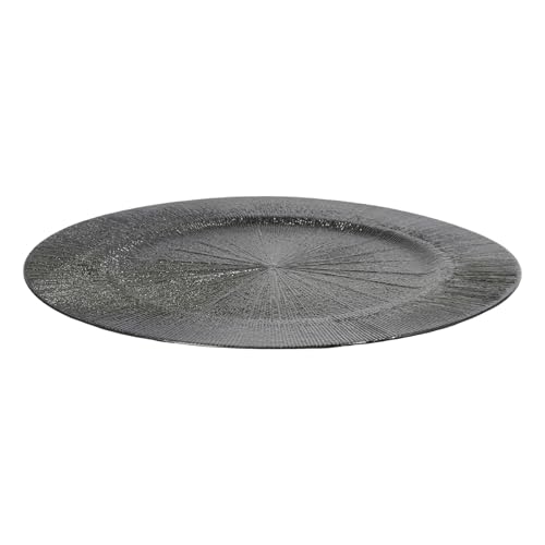 100 Platos Cargadores Plástico Negros 12.99 in Redondos miniatura 7