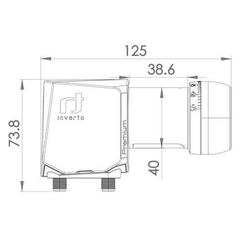 Inverto Twin Premium LNB IDLP-TWL413-PREMU-OPN 40mm, Full HD, 4K, mit LTE-Filter (Twin (IDLP-TWL413-PREMU-OPN))