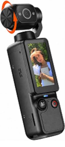 Image of Vlogging Camera with 180 Rotating Lens, 2000mAh Battery, Pocket Digital Video Camera, Fill Light, Compact Camera for YouTube, Travel, Selfie, Live Streaming & Content Creators