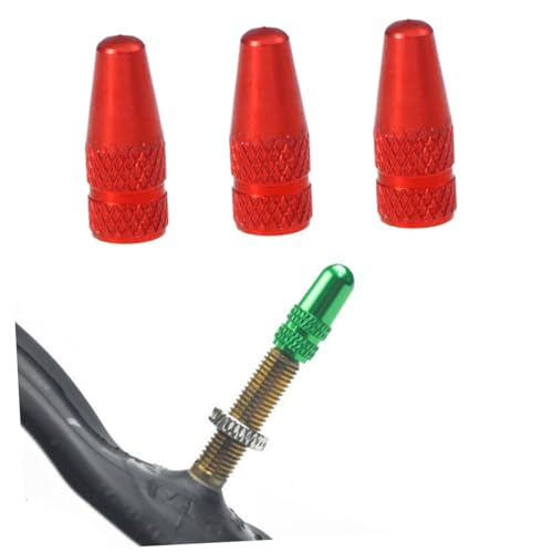 Totority 6 unidades de tapones rojos para válvulas de bicicleta, de aleación de aluminio, para válvulas francesas (Presta), aptos para bicicletas de carretera y montaña, resistentes a la corrosión y con protección sellante miniatura 5