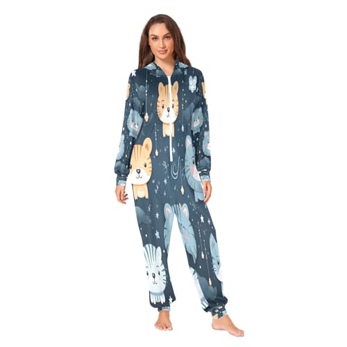 Vêtement de nuit combinaison pyjama tigre adulte ample et confortable