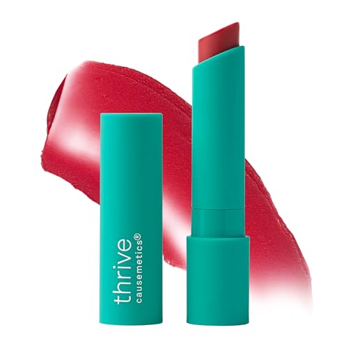 Thrive Causemetics Sheer Strength Soft Blur Lip Balm Everyday Makeup Essential for Women Lightweight & Creamy Lips Balm Long Lasting Hydration Vegan Shade Neha (Soft Cherry)