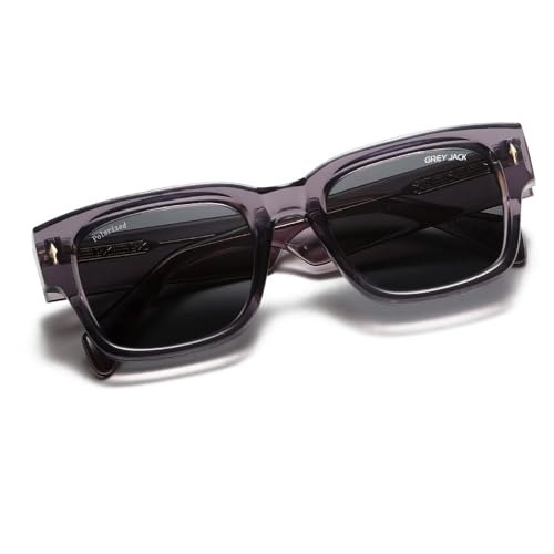 Image of grey jack 100% UV Protection Shades Retro Polarized Sunglasses for Men Women Branded Stylish Design Glasses 3316