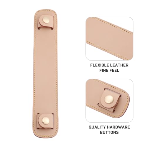 Image of Leather Shoulder Strap Pad Replacement,Cushion Strap Pads Detachable Cover for Tote Bag (Apricot)