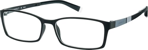 ESPRIT Brille mit Sehstärke für Unisex optional mit Sonnenbrillentönung oder Blaulichtfilter, Rechteckig, gefertigt aus Kunststoff, Modell: ET17422-51-507 (inklusive Brillenetui)