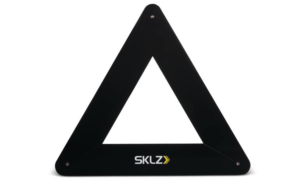 SKLZ Triangolo di Passaggio per Hockey,Struttura in Acciaio Pesante,Migliora Tiri e Passaggi,56 cm per Lato,Adatto per Allenamenti su Ghiaccio,Cemento,Piastrelle,e Pannelli di Tiro - Nero