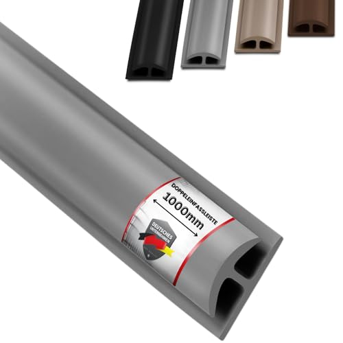 Doppeleinfassleiste Jersey | Übergangsprofil | Abdeckleiste für Parkett, Laminat, PVC, Kork | Selbstklebende Rückseite | 3 Farben (Grau) Doppeleinfassleiste Jersey | Übergangsprofil | Abdeckleiste für Parkett, Laminat, PVC, Kork | Selbstklebende Rückseite | 3 Farben (Grau)