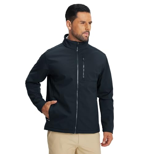 M Maelreg Men'S Softshell Golf Jacket Zip Pockets