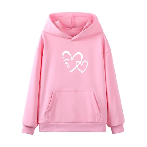 Image of WELAKEN Cotton Hoodie Sweatshirt for Girls Kids & Teens Long Sleeve Pullover with Kangaroo Pocket