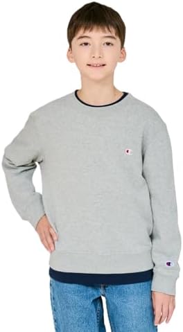 （16:30時点） スウェット キッズ 長袖 綿100% COTTON USA ワンポイントロゴ刺繍 クルーネックスウェットシャツ ベーシック CK-Y001-070-160