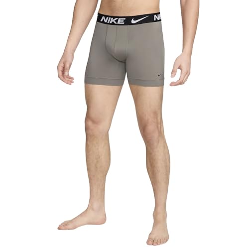 Nike Men's Dri-Fit Essential Micro Boxer Brief, 3pk, Dark Stucco/Court Blue/Dk Team Red, XL2