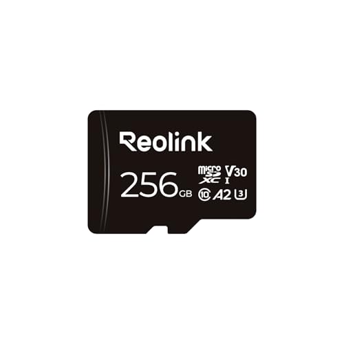 REOLINK 256GB microSDXC Memory Card, Up to 100MB/s, 4K UHD, U3, A2, V30, Class 10, FAT32, Micro SD Card Fully Compatible with Reolink Security Camera, Reolink PoE/WiFi/Battery Doorbell