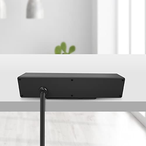 Under Desk Power Strip, Adhesive Wall Mount Power Strip With Usb, Black Desktop Power Outlets, Removable Mount Multi-Outlets With 4 Usb Ports, Power Socket Connect 4 Plugs For Home Office Reading #TOP3