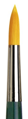 Image of da Vinci Watercolor Series 5570 CosmoTop Nova Paint Brush, Round Synthetic with Short Green Handle, Size 16