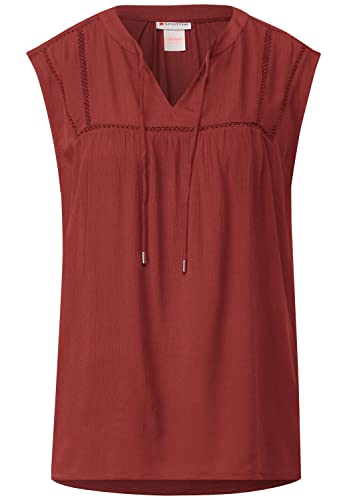 STREET ONE Damen A343959 Blusentop, Foxy Red, 44 EU