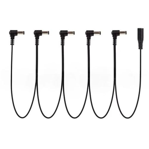Cheerock 1-to-5 Guitar Pedal Power Cable - Daisy Chain Supply Cord for 9V DC Effect Boards