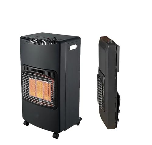 Calentador de gas portátil de 4,2 kW, móvil y plegable, calentador de gas de cerámica, gran área de calefacción, calentador de sala de gas para uso familiar, seguro para interiores, juego de