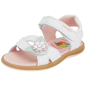 Pablosky 014100, platte sandalen voor baby’s, meisjes, wit, 20 EU